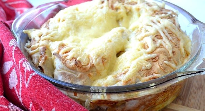 Лаваш с фаршем в духовке