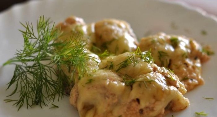 Пельмени в сметане