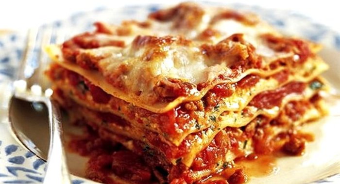 Лазанья с грибами и фаршем