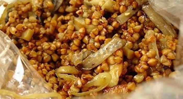 Гречка в рукаве в духовке