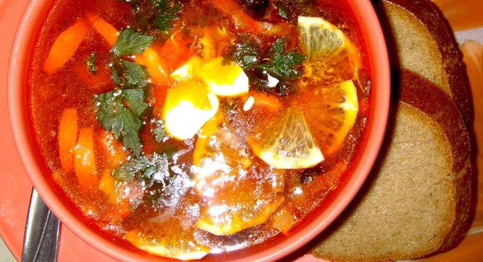 Солянка с фасолью