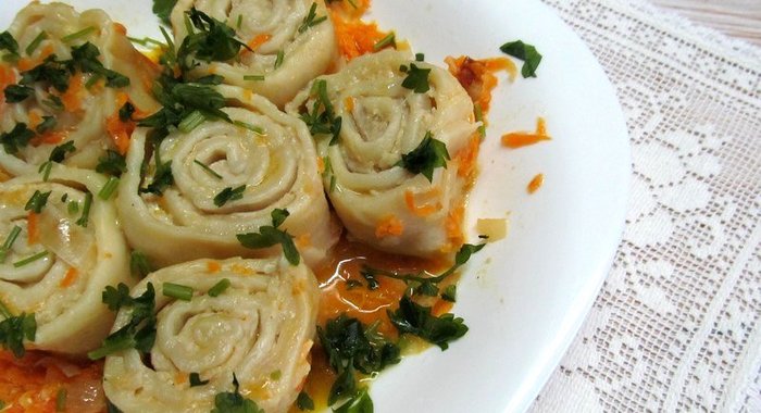 Пельмени ленивые в сковороде