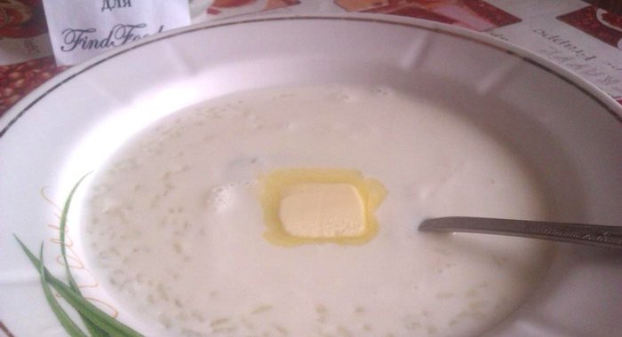 Молочный суп с рисом