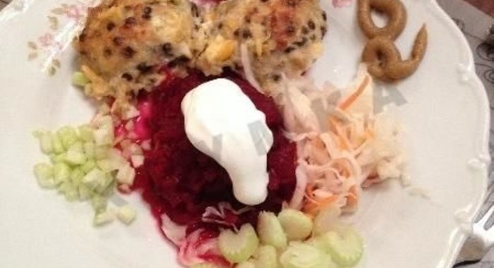 Тефтели куриные с чечевицей