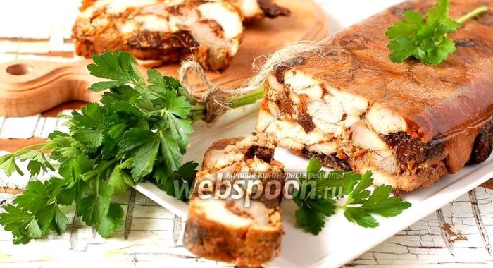 Куриный рулет в желе