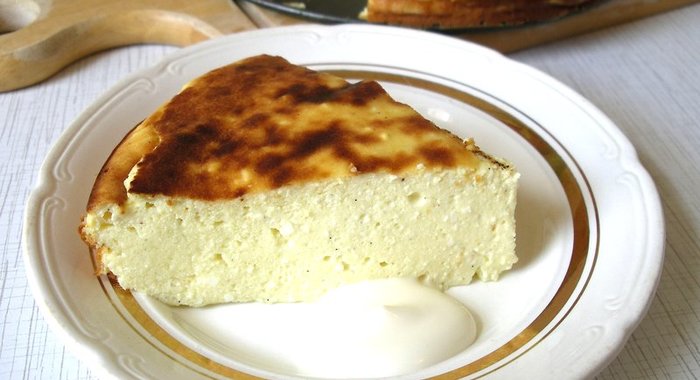 Творожная запеканка с кефиром в духовке