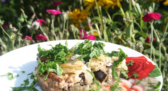 Запеканка из овощей и фарша