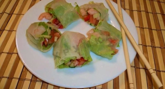 Cпринг роллы с креветками