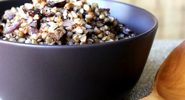 Гречка с шампиньонами