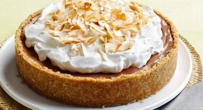 Шоколадно-банановый пирог с мороженым