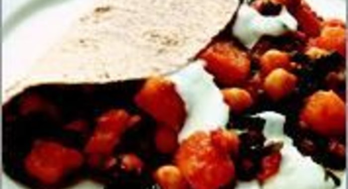 Пряные овощи в лепешке