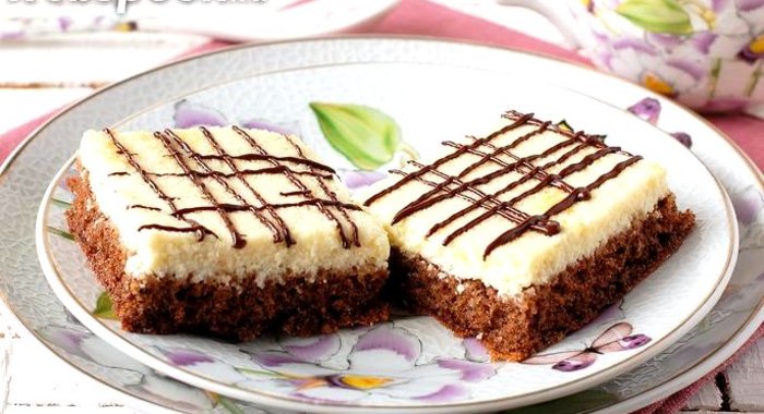 Шоколадно-творожные пирожные