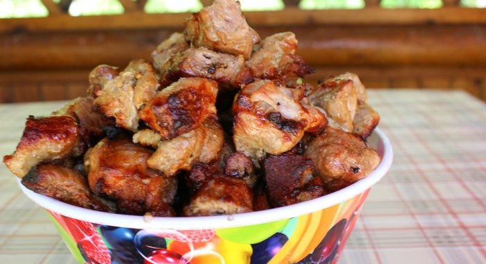 Шашлык из свинины на минеральной воде