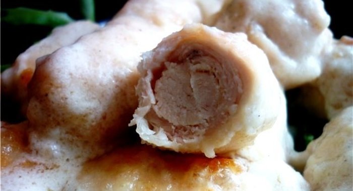 Мини-рулетики из куриного филе