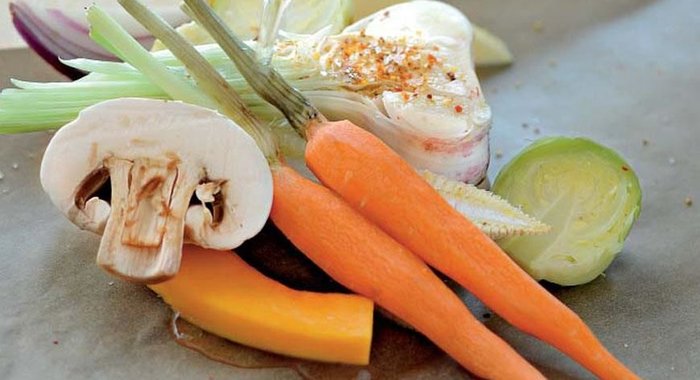 Запеченные овощи в пергаменте