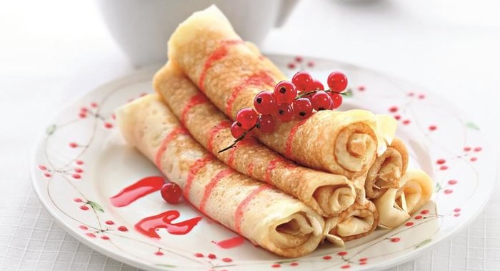 Крахмальные блинчики на сливках