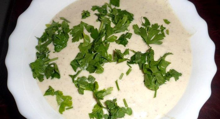 Суп-пюре с грибами и картофелем