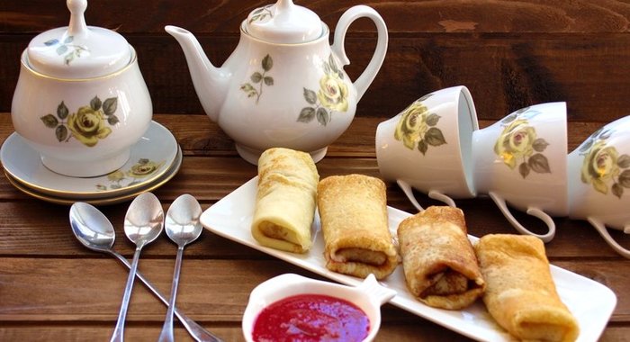 Блинчики со сладкой начинкой