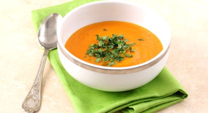 Суп-пюре из тыквы с лемонграссом или карри