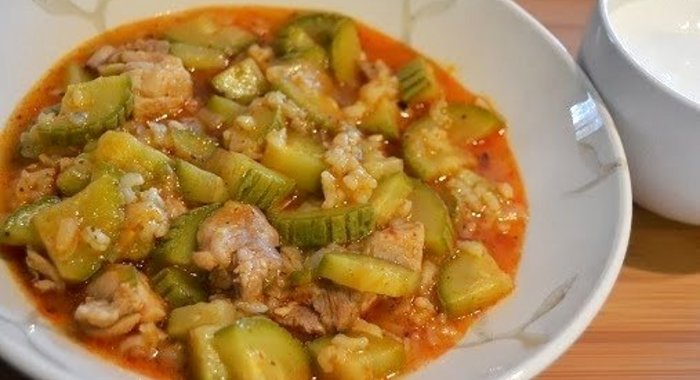 Жаркое из кабачка с куриной грудкой
