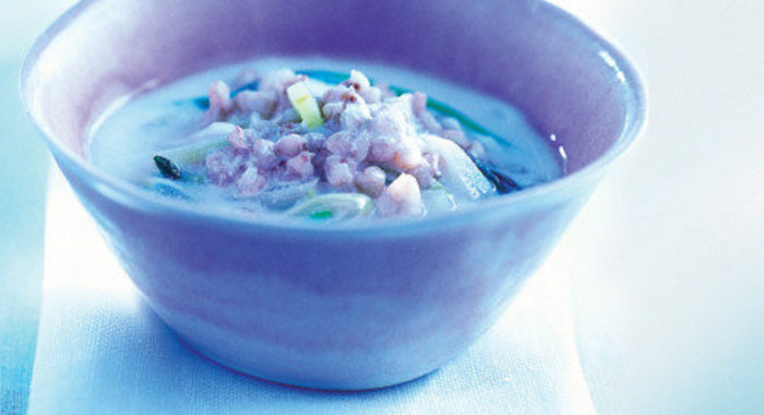 Гречка с луком-пореем