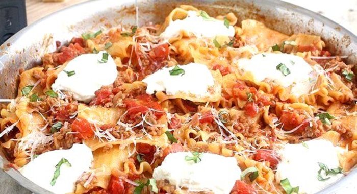 Лазанья в сковороде