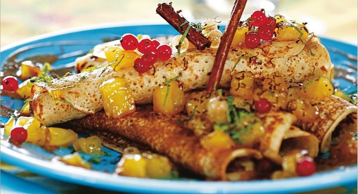 Гречневые бретонские блины с яблоками