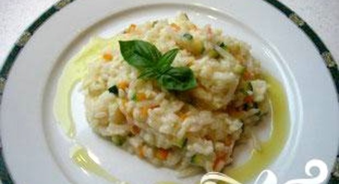 Сливочное ризотто с овощами