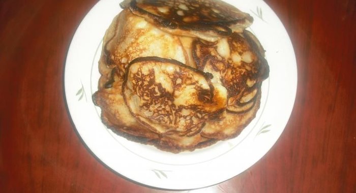 Оладьи с яблоками на кефире