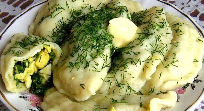 Вареники с яйцом