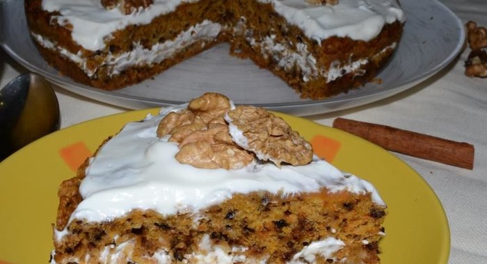 Морковный кекс из мультиварки