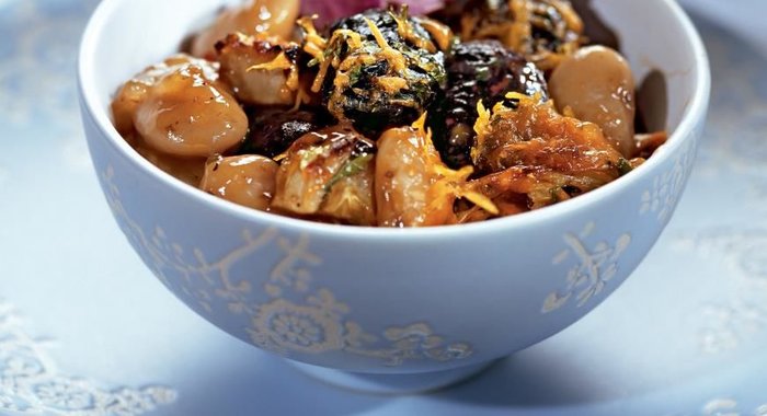 Рагу из фасоли и кабачков