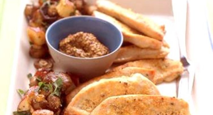 Котлеты из индейки с картофелем и грибами