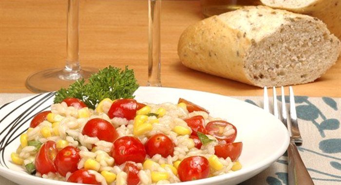 Ризотто с запеченными помидорами