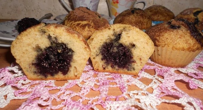 Мини-шарлотка Черничные штучки