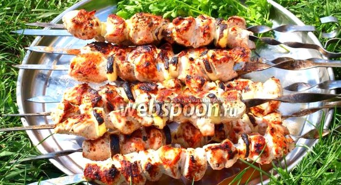 Шашлык из индейки на минеральной воде