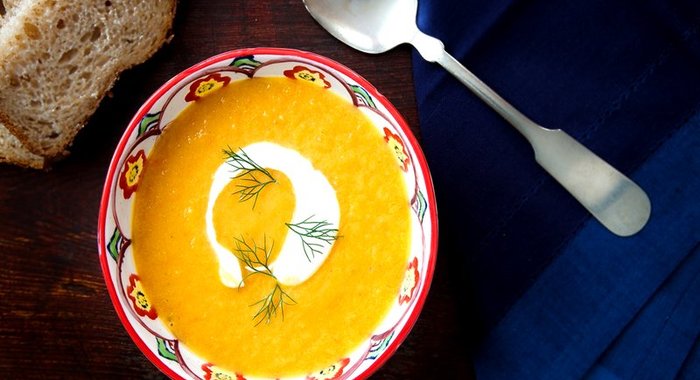 Морковный суп-пюре с фенхелем