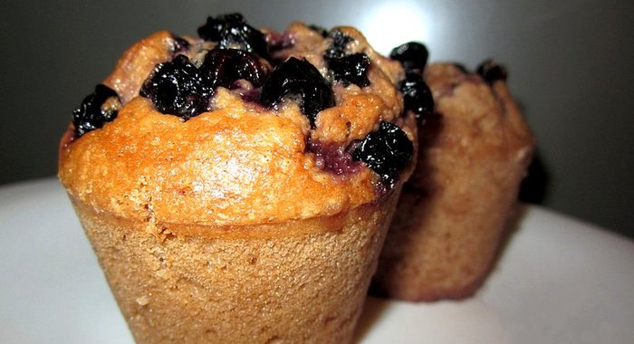 Маффины с черничным джемом