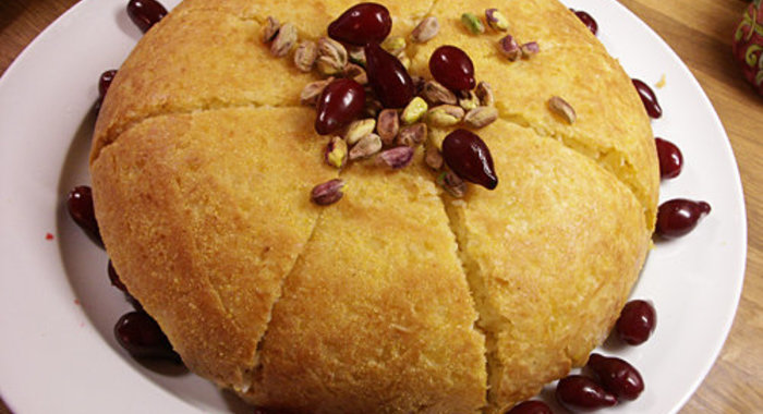 Откидной плов с курицей