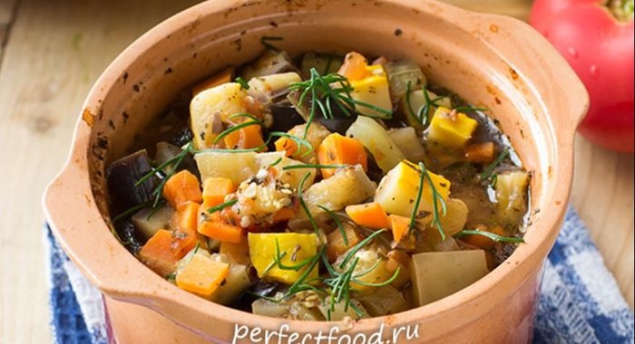 Овощи в горшочках