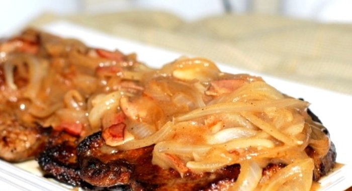 Стейк из говяжьей печени