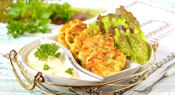 Оладьи с кабачками и творогом