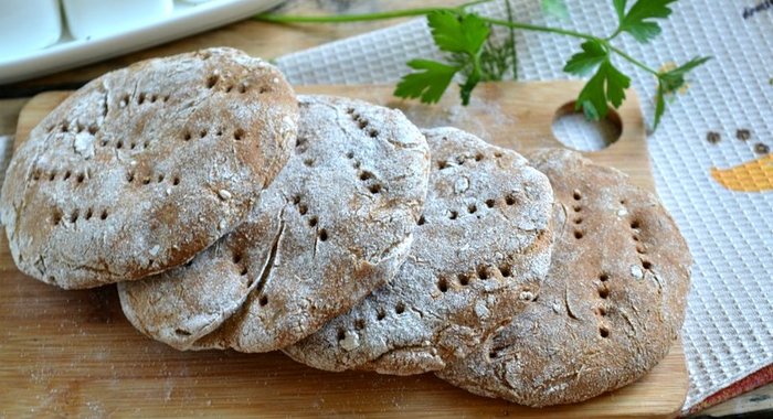Ржаные лепёшки без дрожжей