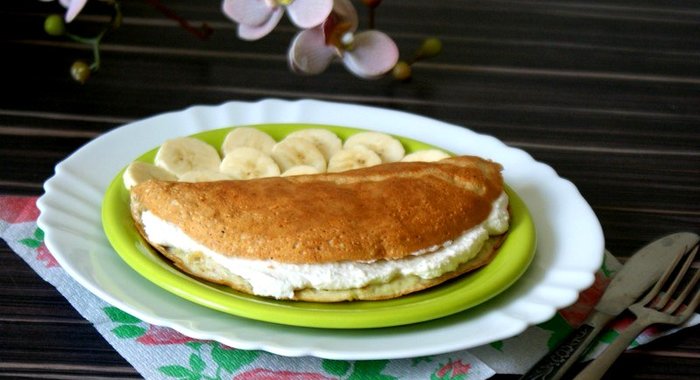 Овсяный блин с творогом