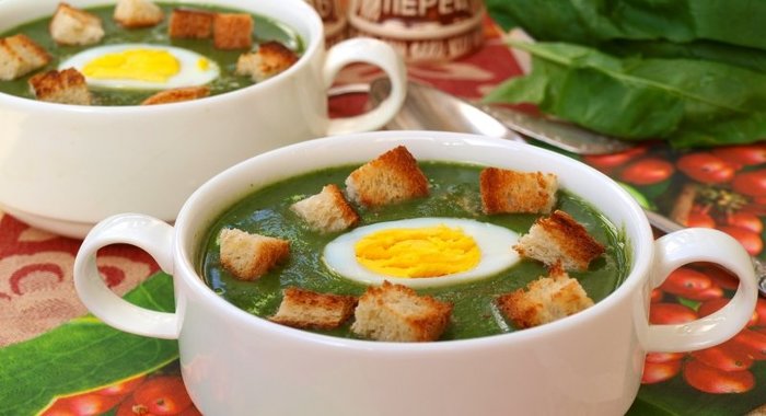 Суп-пюре из шпината