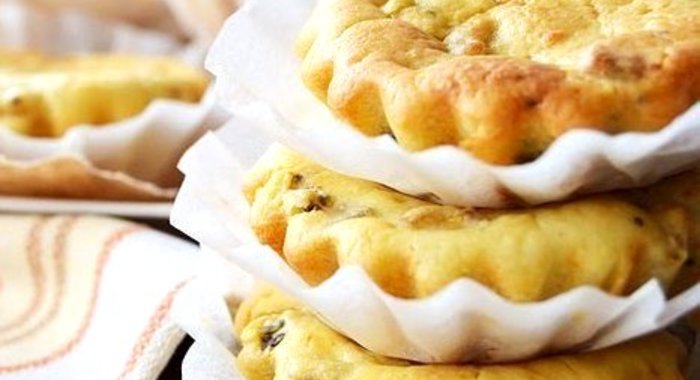 Творожные кексы с бананом и киви