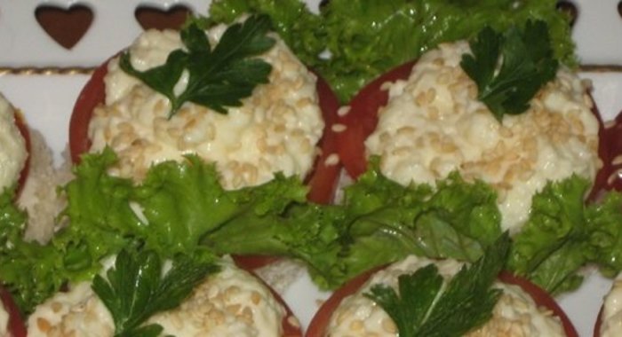 Канапе с сыром фета