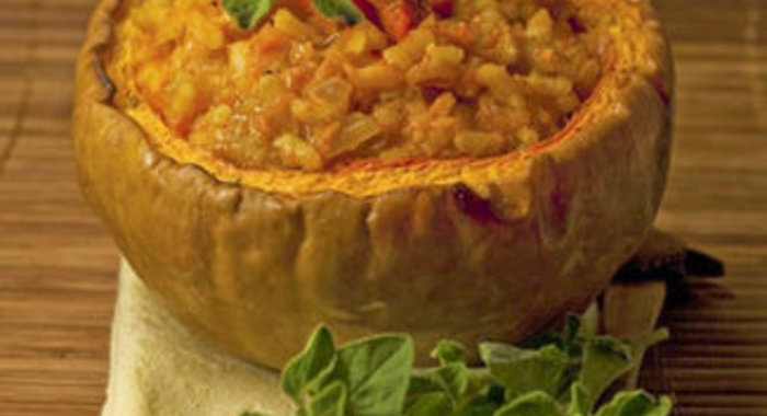 Ризотто с тыквой и с сосусом из Горгонзолы