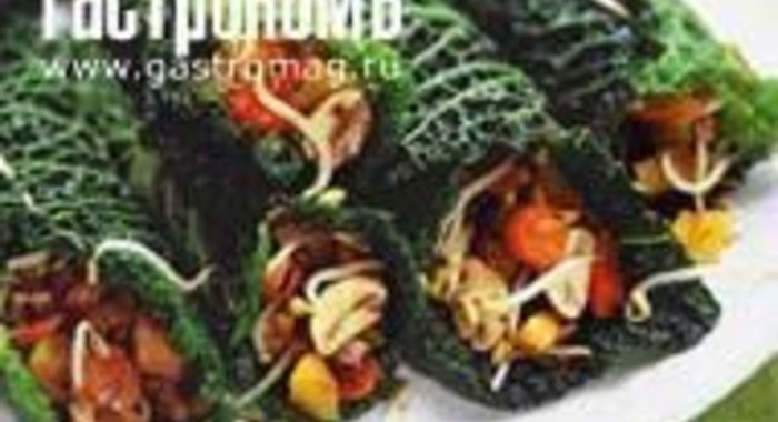 Рулеты из овощей и савойской капусты