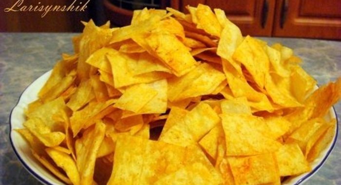 Домашние чипсы с паприкой из лаваша